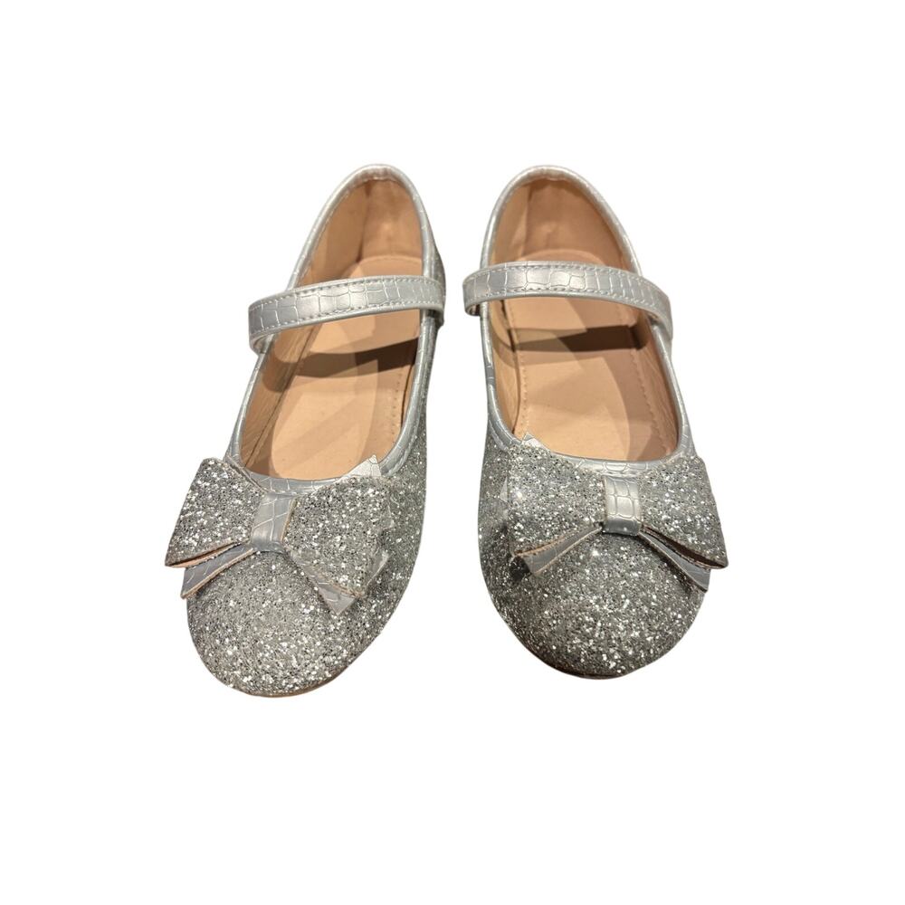 Kids Shimmer Grey Ballet Flats — EU 33